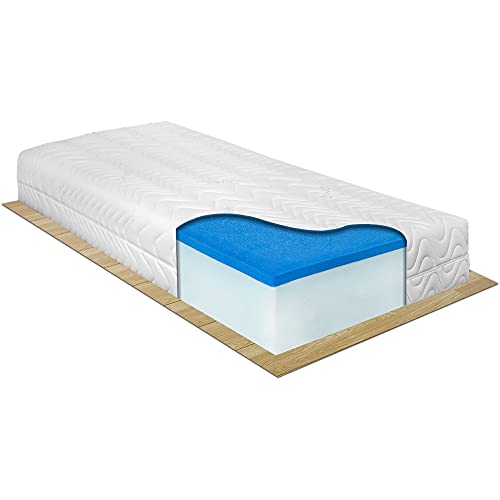 Materasso ortopedico alto 24cm con topper in memory foam PORTOGALLO, fodera in cotone Silver Fresh, sfoderabile con lato estivo/invernale