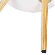 WOLTU Set di 2 Comodini per Camera da Letto Comodino Rotondo con Cassetto Tavolino da Salotto in Legno Bianco TS111ws-2