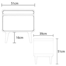 LSX-Comodino Comodino, Mini Kaki Piccolo + Comodino Nordico Minimalista Bianco Retro, Adatto per Soggiorno/Camera da Letto/Studio, 51x39x51cm OYO