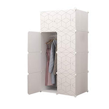 Guardaroba Affitti Posti Letto Semplice assemblaggio Armadio Tessuto Gabinetto Governo di immagazzinaggio Bagagli Staccabile Imitazione Legno plastica Panno Armadio XINYALAMP (Size : B)