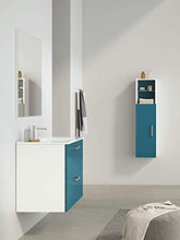 Randalsa Mobile Nexo 80 cm | Blu | 81 x 81 x 46 cm | Mobile con 2 cassetti + lavabo in Ceramica