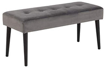 AC Design Furniture Gloria Panca, Tessuto, Grigio, L: 38 x W: 95 x H: 45 cm