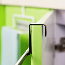 DOITOOL 2 pezzi Porta asciugamani da cucina sopra larmadio Portasciugamani da appendere sopra la Porta da cucina per interno o esterno delle porte porta strofinacci cucina (nero)