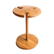 LXH-SH Cremagliera del Vino Nana salvaspazio Bamboo Calici Stendino, Rimovibile Wine Glass Gancio Display Stand for 3 Coppe di Vino 17x17x25cm scaffali Vino contatore