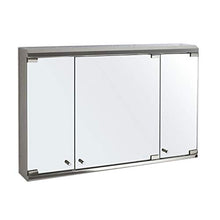 HSRG Mobile Bagno a Parete per Bagno con Specchio e mensola Bagno con Triplo Specchio in Acciaio Inossidabile (Size: 800x550x130mm)