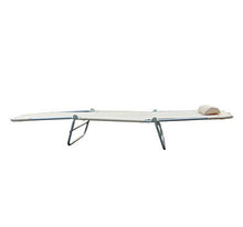 Outsunny Lettino reclinabile Sdraio Sedia da Giardino/Spiaggia/Piscina Crema Pieghevole