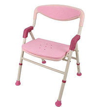 XD Sgabello da Bagno Senior Bathing Chair Pieghevole Bagno Doccia con Schienale e corrimano Sgabello Sgabello per disabili Regolabile in Altezza Sgabello con Cuscino in Schiuma Eva Rimovibile e