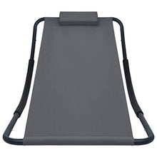 vidaXL Lettino da Giardino Grigio 200x90 cm in Acciaio
