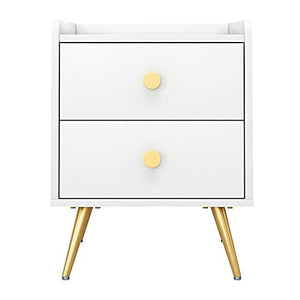 Yyqx Comodino Nordic Light Lusso Comodino Moderno Piccolo Appartamento per Camera Da Letto Semplice Comodino Mini Armadietto (Bianco) Comodino