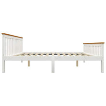 Lasamot Struttura Letto con 4 cassetti, Struttura Letto in Legno massello di Pino Adatto per Materasso 160x200 cm (Materasso Non Incluso), Bianco e Marrone