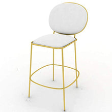 HXCD Sgabello da Bar Gamba in Metallo Oro l Schienale Cuscinetto in Spugna Rosa Sedia da Pranzo Cucina | Bar | Sgabello da Bar per caffetteria | Carico Massimo 150 kg | Altezza Seduta: 75 cm