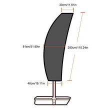 Copertura dell'ombrello, coperture impermeabili dell'ombrello all'aperto del protettore dell'ombrello del giardino di Oxford, buona traspirabilità, leggera, robusta e durevole(280*30/81/46cm)
