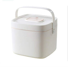 Wjmss Scatola di Medicina, Alta capacità Portable Plastic Box Box Box Box Box Organizer con Manico Doppio Strato,Bianca,Small