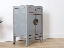 Yajutang Cassettiera cinese comodino in legno massello grigio