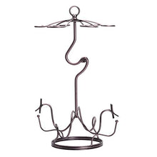 KDOAE Portabici da Tavolo 6 calici di Vetro Rack Supporti Tavolo Vino Bagagli Montanti Bronzo for Piccoli Zona Bar con 2 Bottiglie Free Standing controsoffitto del Vino del Metallo per Cabinet Bar