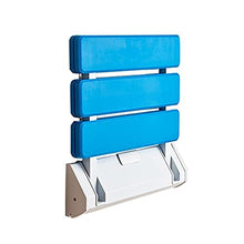 JIAHONG Sgabello da Bagno di Seggiolino per Doccia a Parete Seggiolone in Lega di Alluminio Sedia da Bagno Sgabello da Bagno Taburete Durable Relax Sedie Panca igienica per Doccia (Color : Blue)