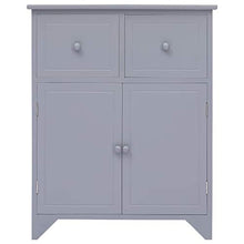 Tidyard Armadietto Grigio 60x30x75 cm in Legno di Paulownia