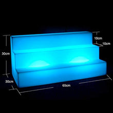 LED illuminato bottiglia del liquore display illuminato balconcino portabottiglie 3 Tier casa bottiglia bar Mensola bevande Mensole di illuminazione con telecomando lunghezza di 65 cm,16colors