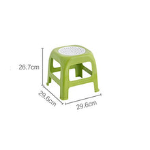 H-M-Shelf Sgabello Antiscivolo in plastica, Sgabello Che Cambia Scarpe, Sgabello per Il Bagno Addensato per la casa, Sgabello Basso, Sgabello Basso 29.6x29.6x26.7cm (Color : Green)
