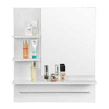 EUGAD Specchio da Bagno con Mensole Armadietto da Bagno con Specchio Portasciugamani Inclusa 60x13x70cm Bianco 0133WY