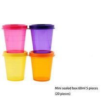 Mini di Plastica Contenitore per Alimenti,Usato per Congelatore Cucina Sicurezza Senza BPA Ermetico Quattro Colori Supplemento di Cibo Scatola di Immagazzinaggio-E