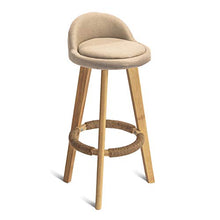 CSQ Bancone da Cucina Sedie da Bar, Altezza 70 Cm Sgabello da Colazione Cuscino in Tessuto Sedia da Bar in Legno Massello Bancone Bar Caffetteria Sedia da Reception(Size:70CM,Color:C)