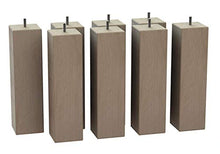 MEGALUXFRANCE - Set di 8 piedi per letto, mobili, in legno massiccio di faggio, 80 x 80 x 300 mm