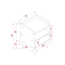 Comodini Comodino Effetto rovere bianco chiaro con gambe affusolate Comodino con cassetto Tavolino contenitore multiuso Fatto per durare per camera da letto ( Color : White , Size : 33*29*42cm )