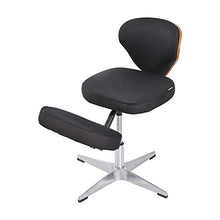 LIUXU Sedia da Studio, Design ergonomico Regolabile in Altezza, Piedini in Lega di Alluminio + Schienale in Legno + Imbottitura in Schiuma può ruotare di 360 °, utilizzata per Studio e Ufficio