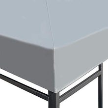 Festnight Copertura di Ricambio per Gazebo 3x4m,Tetto di Ricambio per Gazebo,Telo di Ricambio per Gazebo 310 g/m? 4x3 m Grigio/Blu