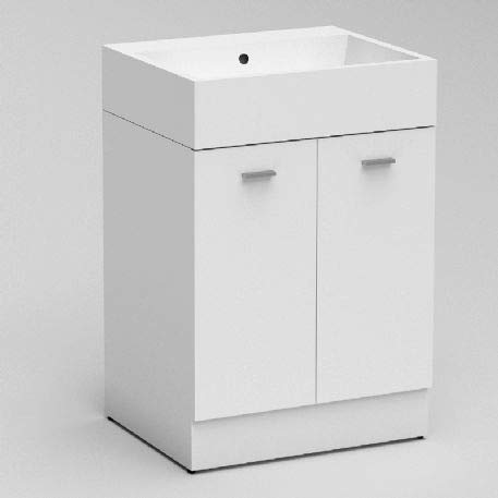 Lavabo 60x50 Volante su Mobile a Terra