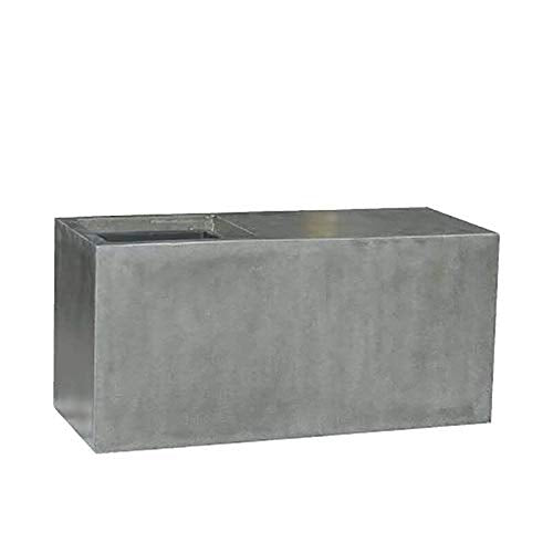 Gartentraum Panchina con Inserto per Piante - Polystone Grigio - Framura