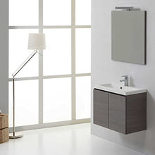 Kiamami Valentina MOBILE BAGNO 60 CM CON DUE ANTE MANHATTAN GRIGIO SOSPESO