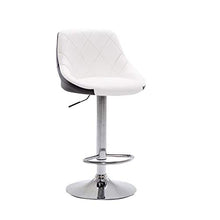 N/Q - Set di 2 sgabelli per sala da pranzo, in similpelle, altezza regolabile, ristorante, bar, bistrot girevoli, colore: bianco