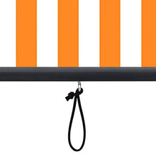 Tenda a rullo per esterni, 170 x 250 cm, bianco e arancione