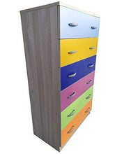 Cassettiera in legno nobilitato con maniglie per camera da letto soggiorno (Multicolor)