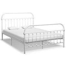 mewmewcat Struttura in Metallo Bianco Struttura Famiglia Pratico giroletto, Camera da Letto in Stile Moderno giroletto in Metallo 213 x 131 x 109 cm (Lunghezza x Larghezza x Altezza)