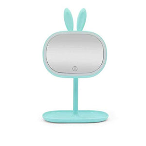 AJH Home Specchio da toeletta Specchio da Trucco Specchio da Trucco Portatile Lampada da Tavolo 2 in 1 Luce a LED Mini Specchio USB Ricaricabile Touch Screen Specchi