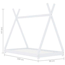 FAMIROSA Giroletto per Bambini Bianco in Massello di Pino 80x160 cm-3359