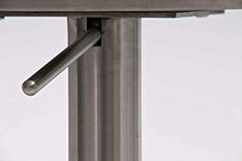 CLP Sgabello Bar Panama In Similpelle E Metallo I Sgabello Alto Girevole E Regolabile 58-82 CM I Sedia Cucina Moderna, Colore:grigio, Colore del telaio:acciaio inossidabile