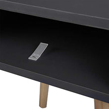 EUGAD 2X Comodino con Cassetto Tavolino Piccolo da Salotto Moderno Gambe in Legno Organizzatore da Letto Grigio Scuro 0080ZZ-2