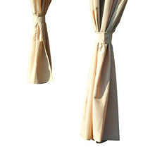 miozzi Gazebo da Giardino Impermeabile con Pannelli Laterali Beige 3x3m