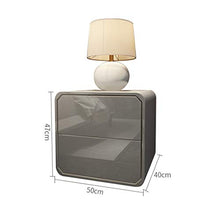 Comodino Installazione Gratuita Serratura Nordic Semplice e Moderno in Legno massello Grigio Grigio Leggero Cuscinetto a Vento 300KG-47x50x40cm FANJIANI