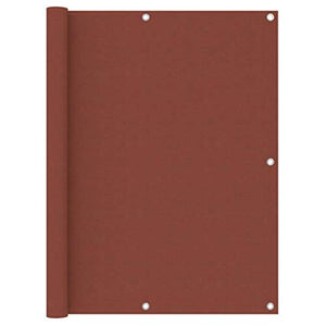 vidaXL Paravento da Balcone Terracotta 120x400 cm Tessuto Oxford