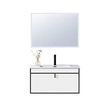 Set di Mobiletti Specchio e Lavabo Mobile da Bagno Intelligente Combinato Multi-Layer Cabinet per lavabo Senza Vernice in Legno Cabinet per Bagno Combinato (Color : White, Size : 47x81x40cm)