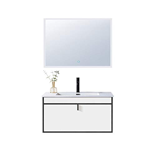 YLiansong-home Mobile da Bagno Specchio Mobile da Bagno Intelligente Combinato Mobile lavabo in Legno Multistrato Cabinet Combinato Bagno Combinato Governo Set di armadi per lavabo da Bagno