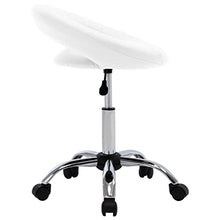 vidaXL Sedia da Lavoro con Ruote Poltrona Uffico Girevole Poltroncina Seduta Sedia Mobili Studio Seggiola Arredamento Bianca in Similpelle