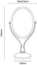 Ppecchio Trucco Specchi da TavoloIngrandimento 1X 5X Specchio Doppio da Tavolo ruotabile a 360 ° per Bagno, Camera da Letto, Specchio da Barba argentoZHENG