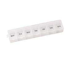 Scatola portapillole settimanale organizer promemoria 7 giorni medicina vitamina dispenser bianco 2 pezzi