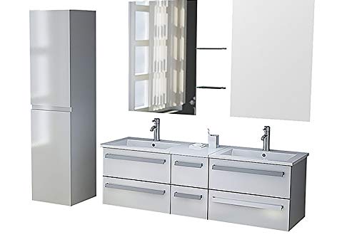 Lavabo Mobile da Bagno Set Zurigo II Bianco